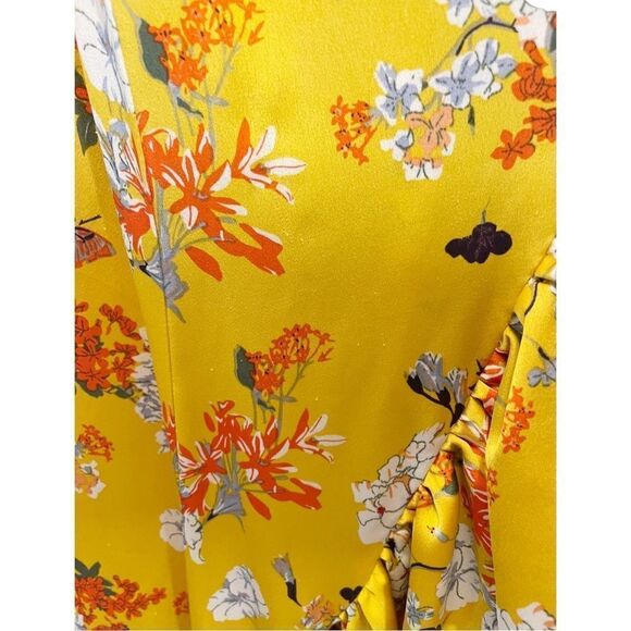 Bronx & Banco Narciss Yellow Floral Maxi Dress in Size S/US4 - Picture 9 of 13
